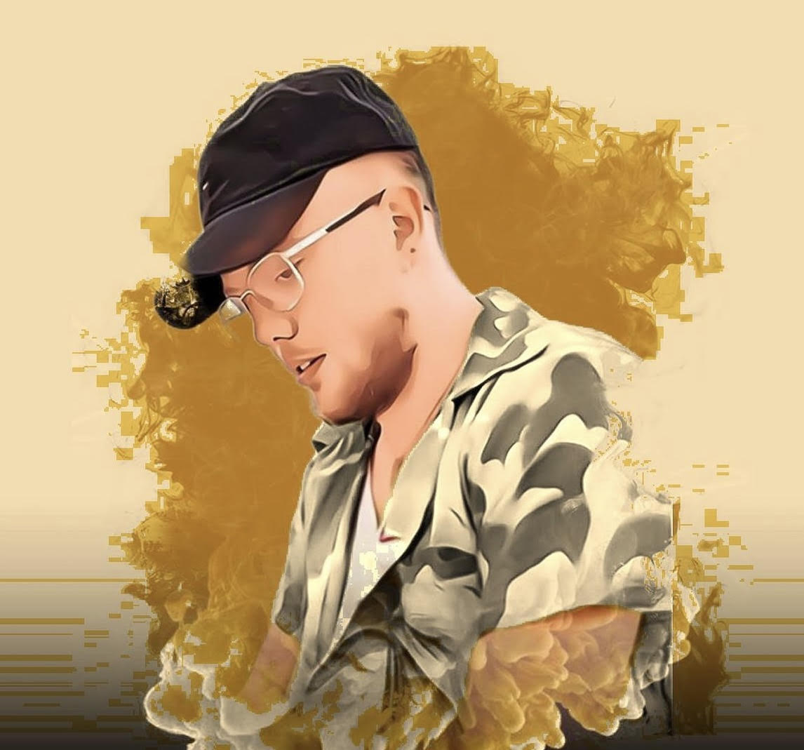 Graphic of Austin Reis surrounded by yellow smoke